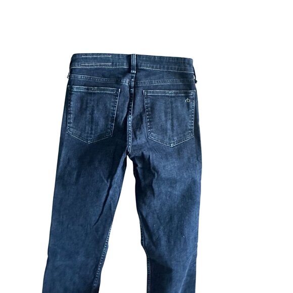 RAG & BONE Cate Dark Wash Mid Rise Flare Denim Jeans Size 25 - Picture 7 of 8
